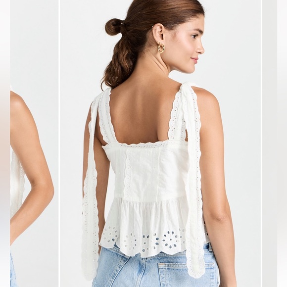 Farm Rio Off-White Laces Blouse - XS - Picture 4 of 8